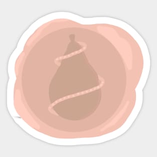 Wax Seal with Beribboned Pear Sticker